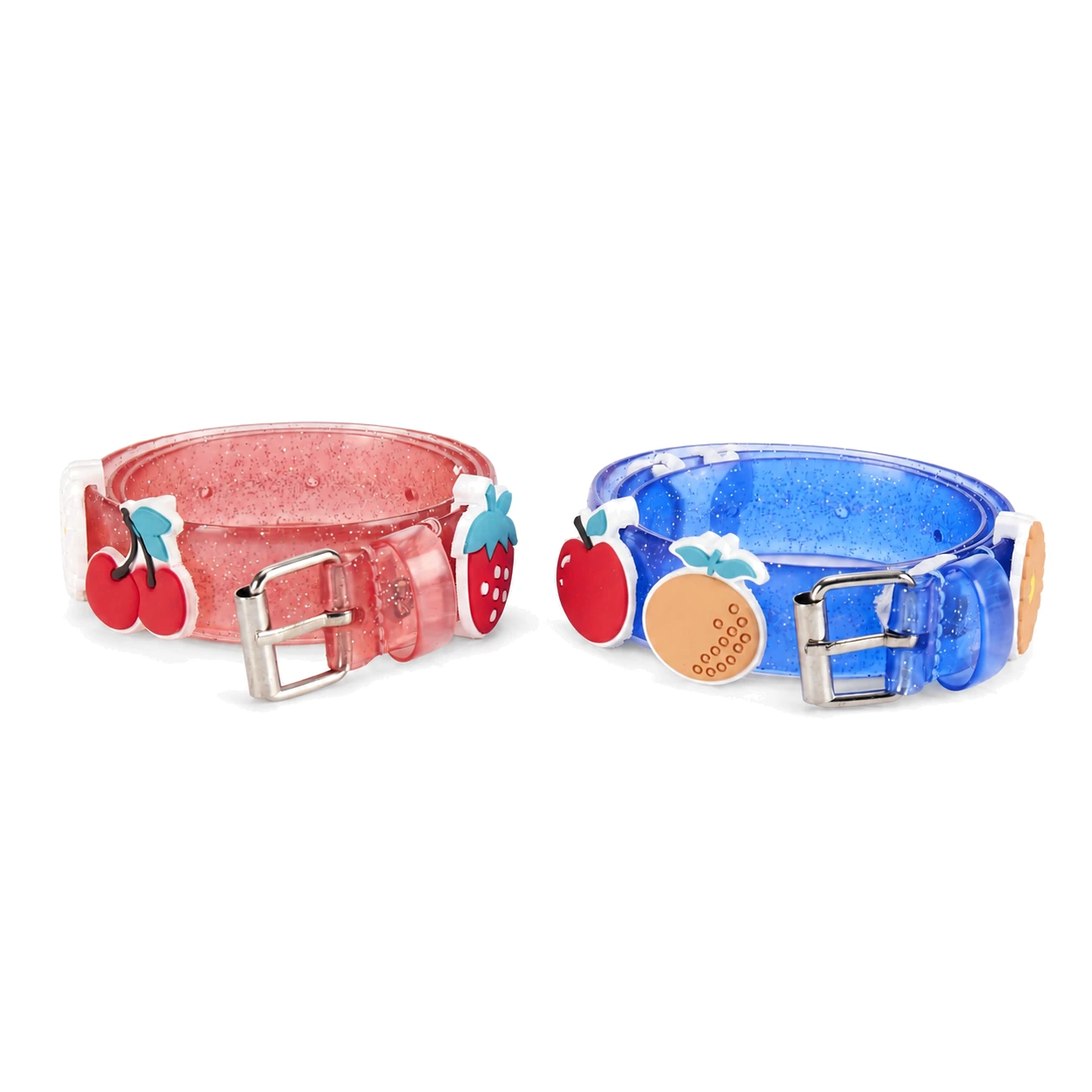 Colorful kids belt set with fruit-shaped decorative details