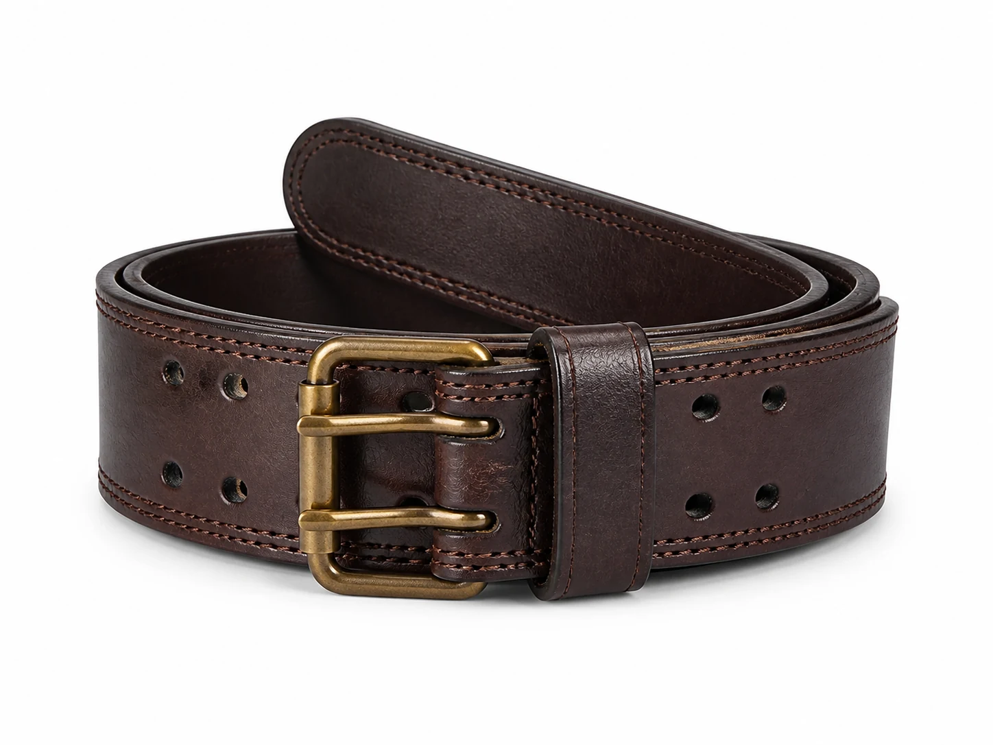 Work belt product reference showing reinforced strap and buckle construction