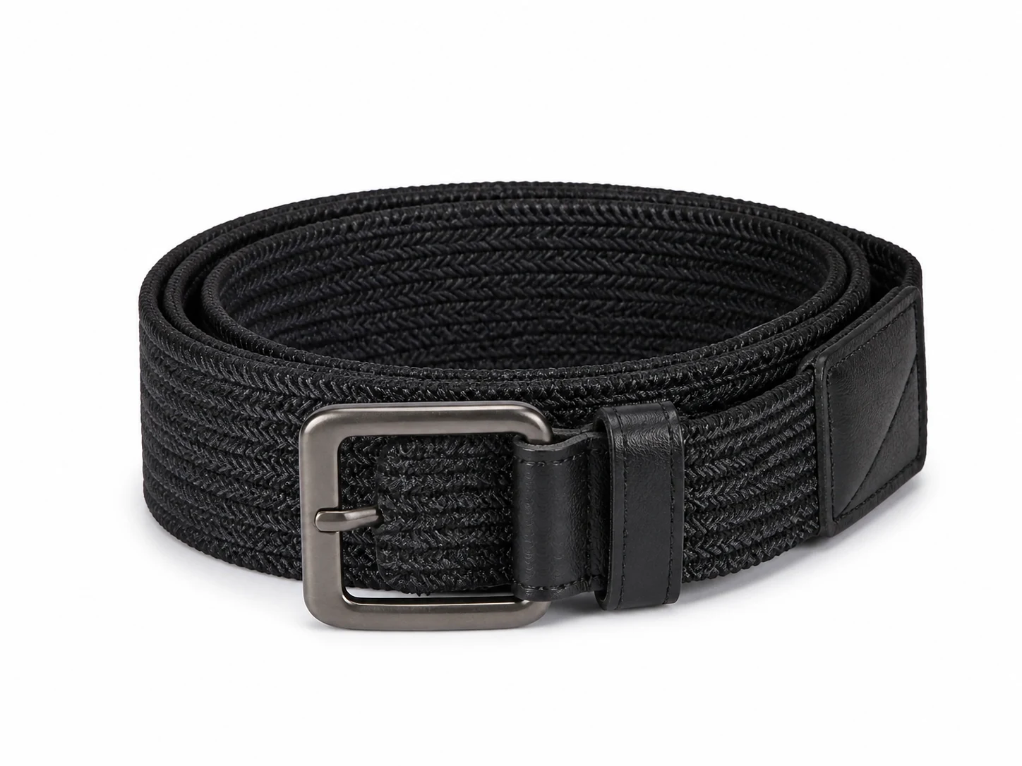 Brown heavy leather work belt showing broad strap and metal buckle