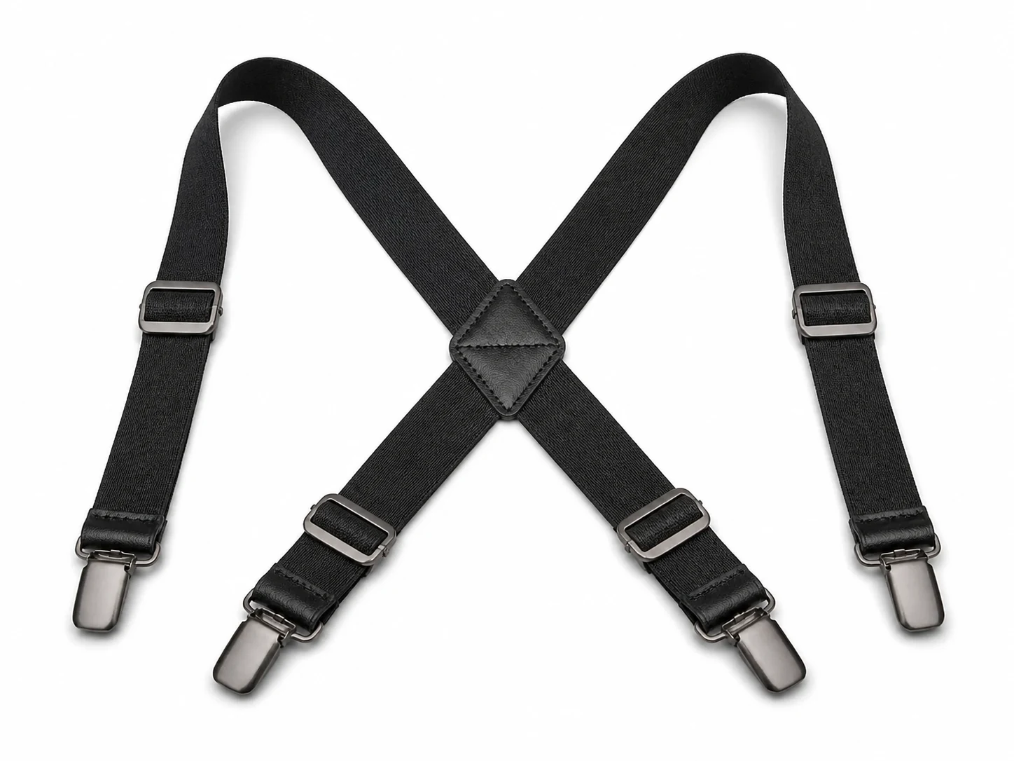 Schematic of formal Y-back suspenders with three clips
