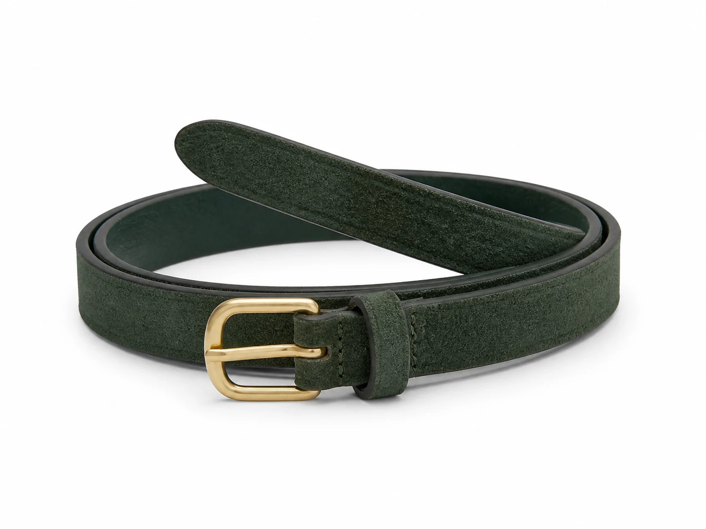 Suede Skinny Belt