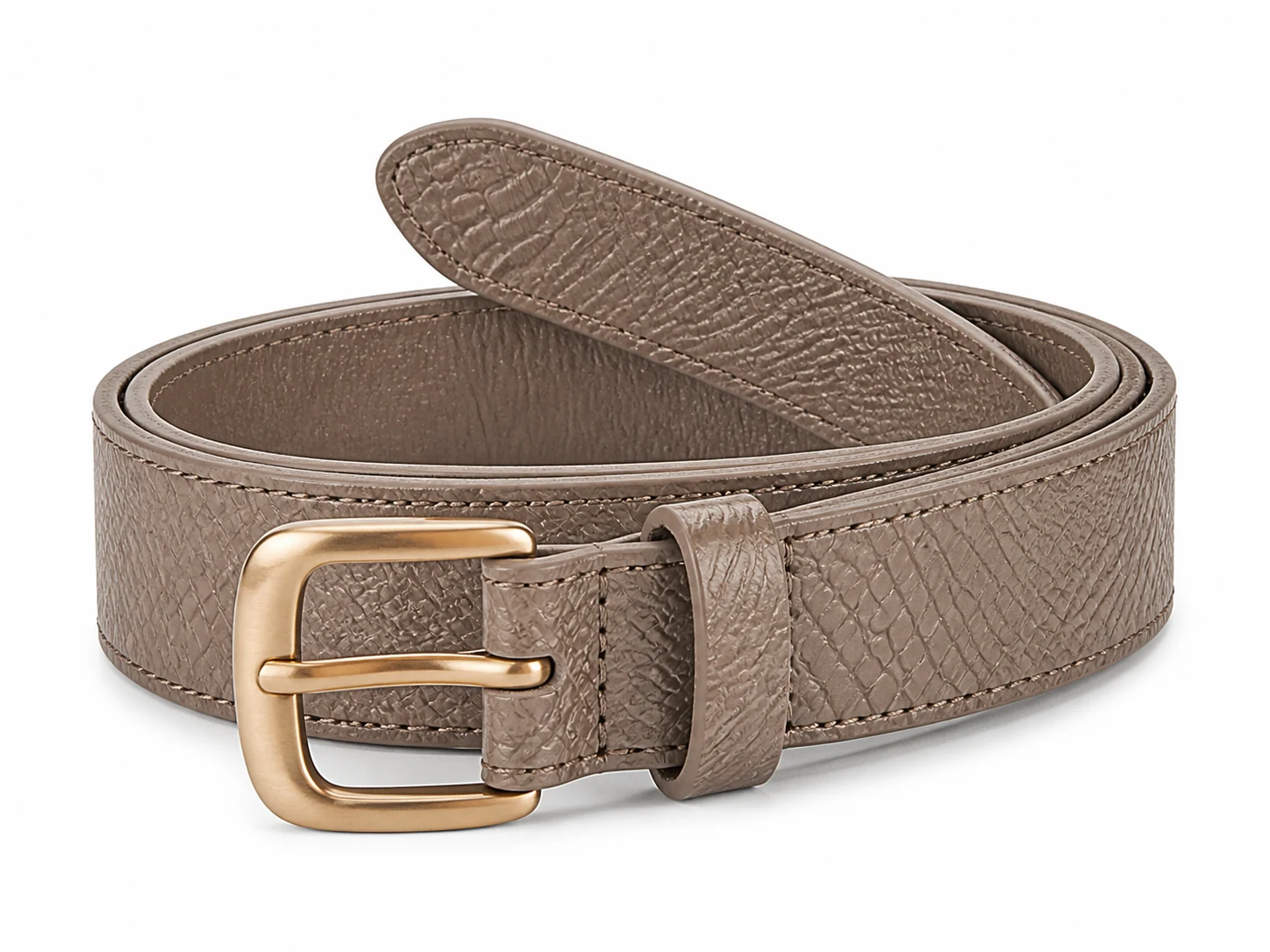 Snake-Embossed Fashion Belt