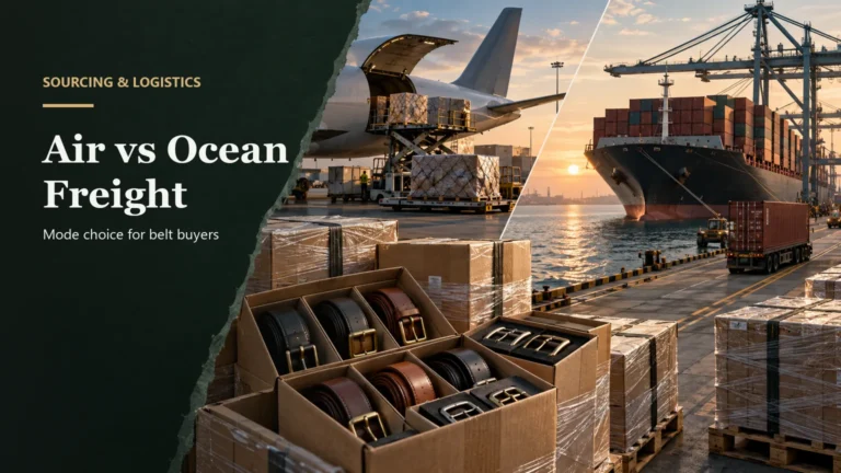 Air vs Ocean Freight for Leather Goods: A Belt Buyer’s Decision Guide