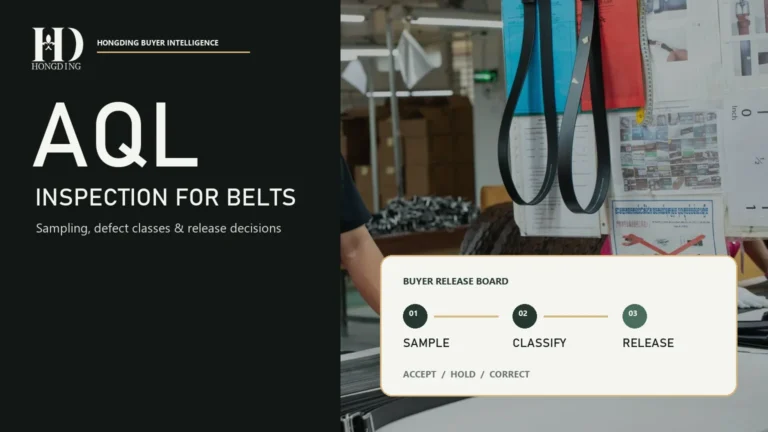AQL Inspection for Belts: Sampling, Defects and Acceptance Rules