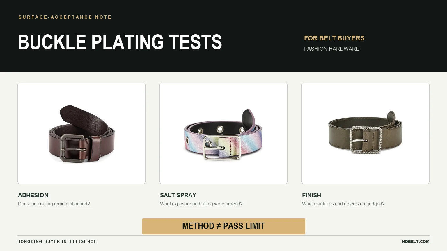Belt Buckle Plating Tests for Buyers: Adhesion, Salt Spray and Finish Acceptance