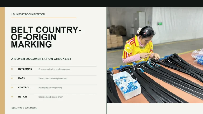 Country-of-Origin Marking for Belts: Buyer Documentation Checklist