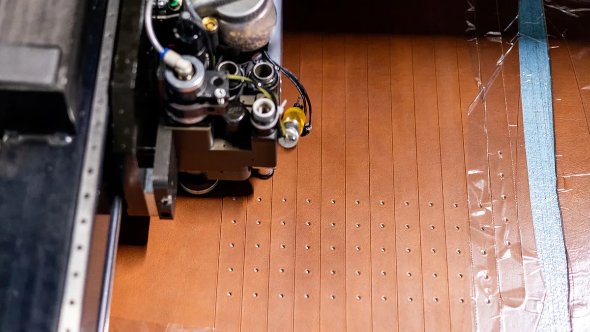 Machine cutting belt components with precision tooling