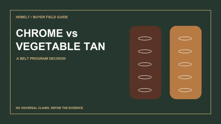 Chrome-Tanned vs Vegetable-Tanned Leather for Belt Programs