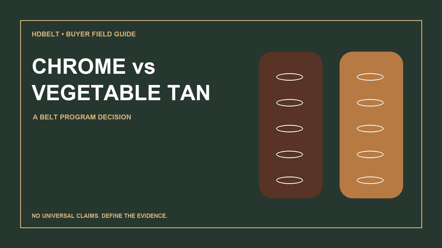 Chrome-Tanned vs Vegetable-Tanned Leather for Belt Programs