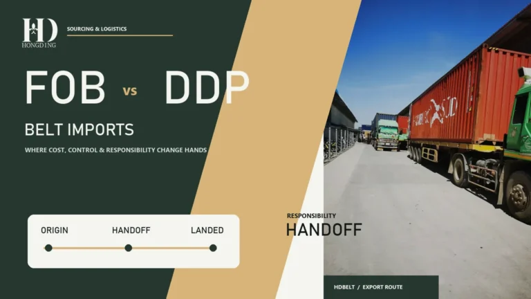 FOB vs DDP for Belt Imports: Who Owns What, and When