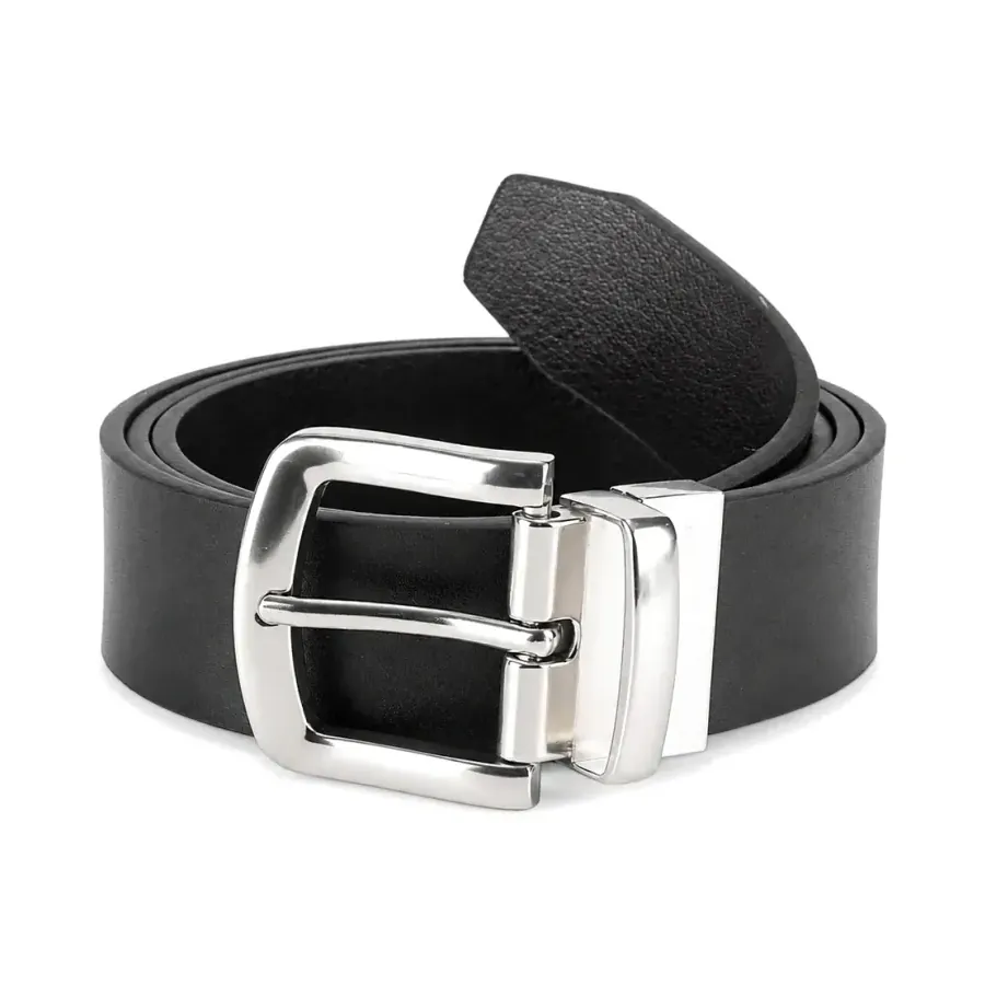 Classic formal belt with polished buckle