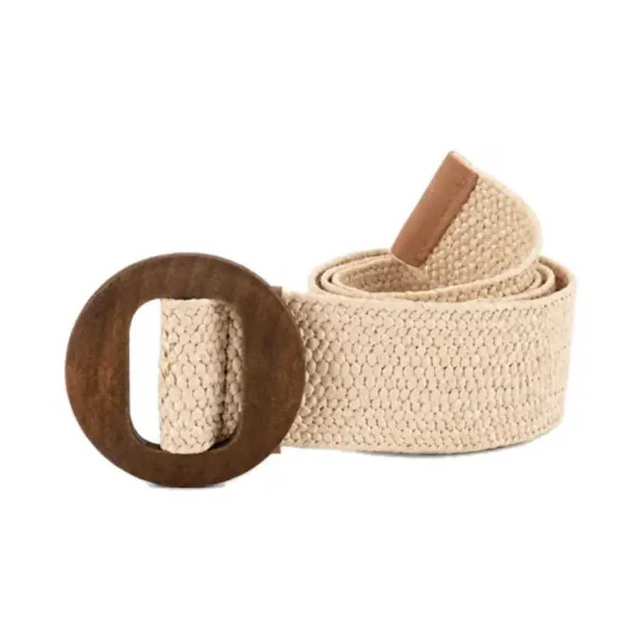 Straw and raffia belt assortment for seasonal collections