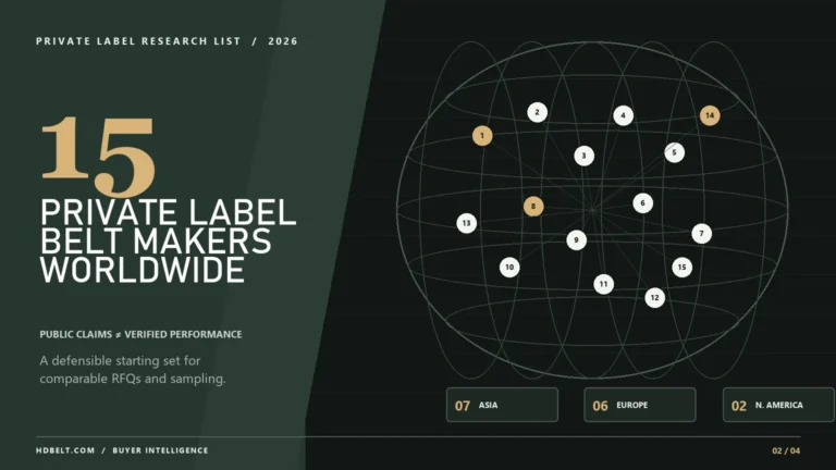 Private Label Belt Manufacturers Worldwide: 15-Company List
