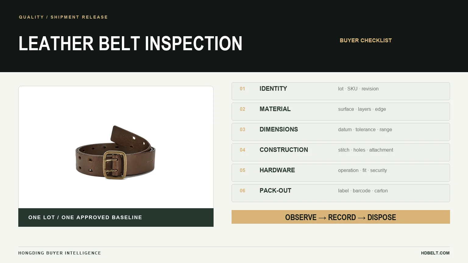 Leather Belt Quality Inspection: A Pre-Shipment Checklist for Buyers