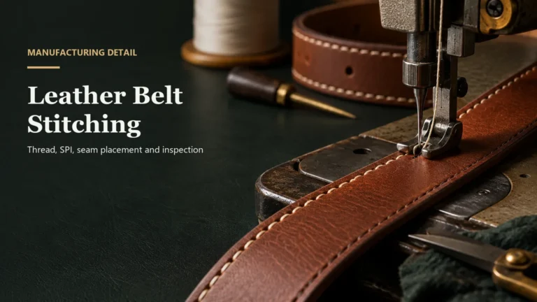 Leather Belt Stitching: Thread, SPI, Seam Placement and Inspection