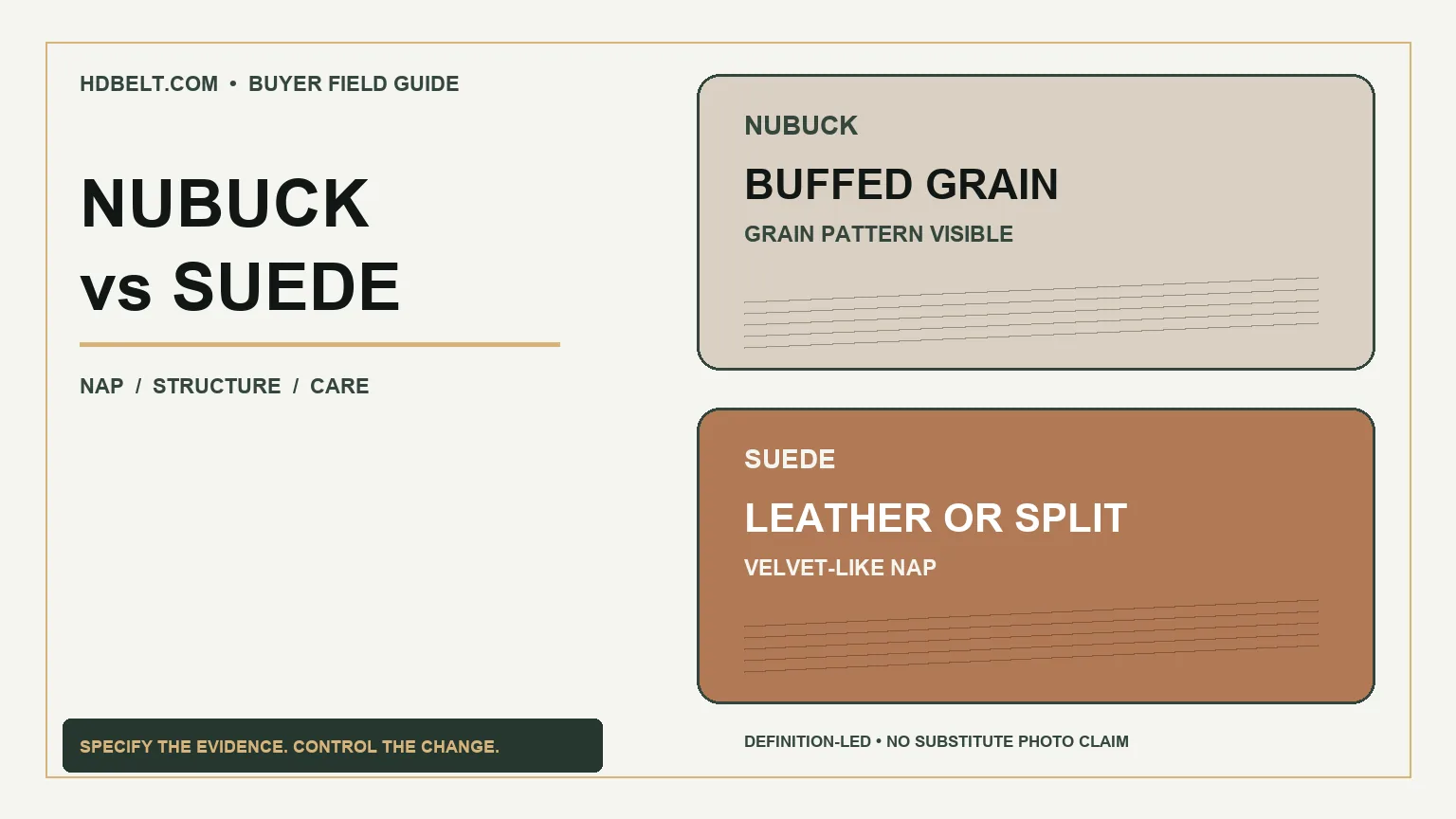 Nubuck vs Suede for Belts: Appearance, Wear and Care Trade-Offs