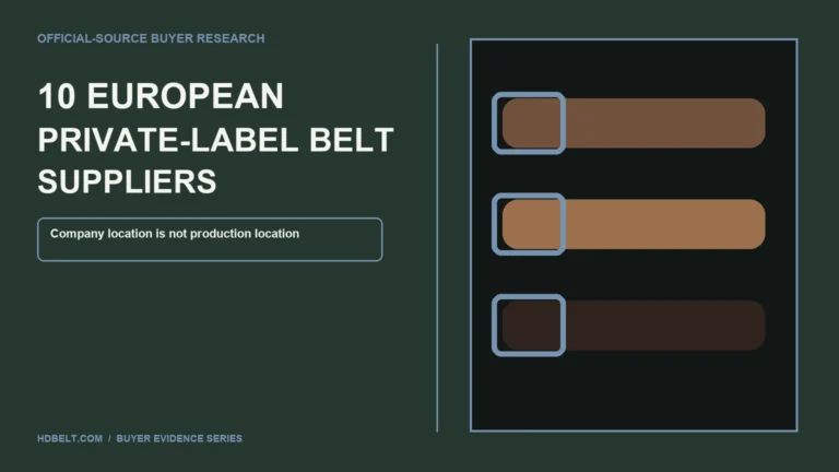10 Private-Label Belt Manufacturers in Europe: A Production-Scope Research List