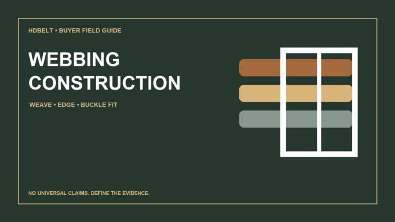 Webbing Belt Construction: Weave, Edge and Buckle Fit