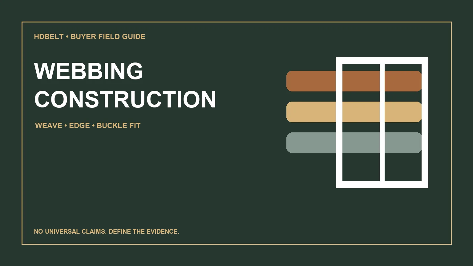 Webbing Belt Construction: Weave, Edge and Buckle Fit